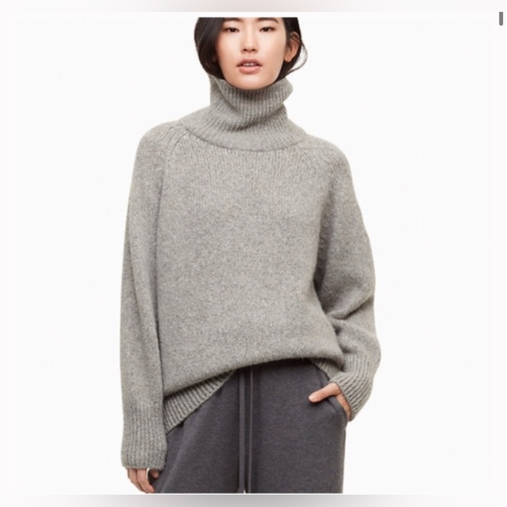 Babaton Gray Turtleneck Sweater